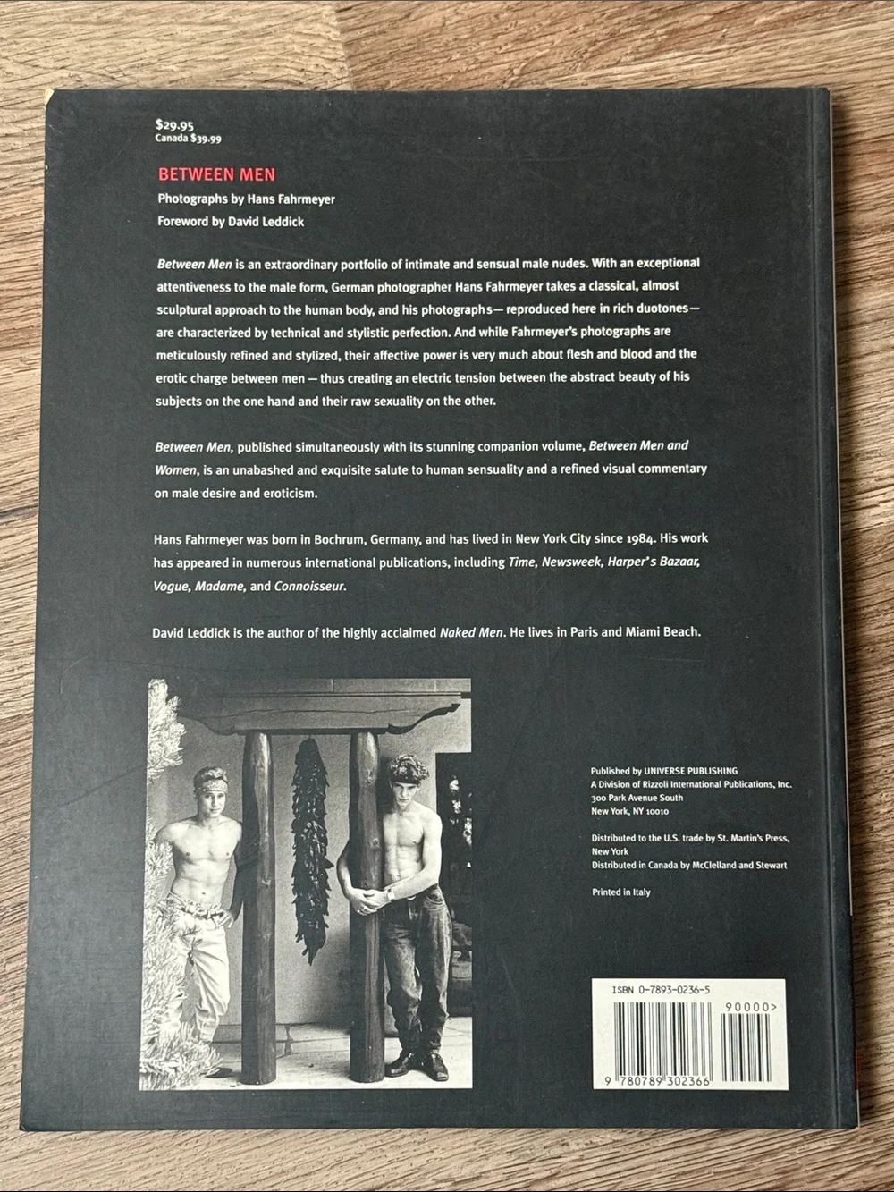 Vintage 1998 Between Men Photography Book by Hans Fahrmeyer (Universe)